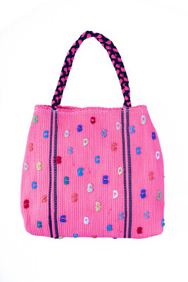 Woven Lined Bag - Inside Pocket / 40 *45 cm / شنطة نسيج مبطنة - جيب داخلي