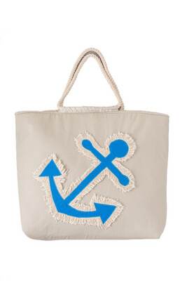 Anchor Applique Bag / 40*40 cm / شنطة بهلب أبليك