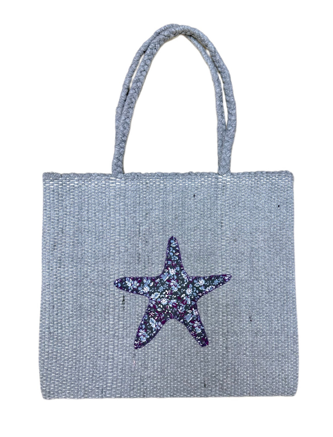 Applique Medium Woven Bag / 30*35 cm / شنطة نسيج وسط بأبليك