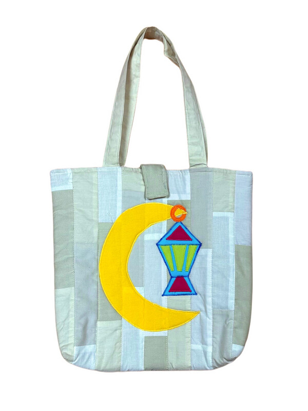 Patchwork Bag With Applique / 35*35 cm / شنطة باتشورك بأبليك