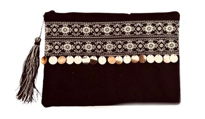 Gold Braided Clutch Bag / 20*30 cm / شنطة يد بجالون ذهبي