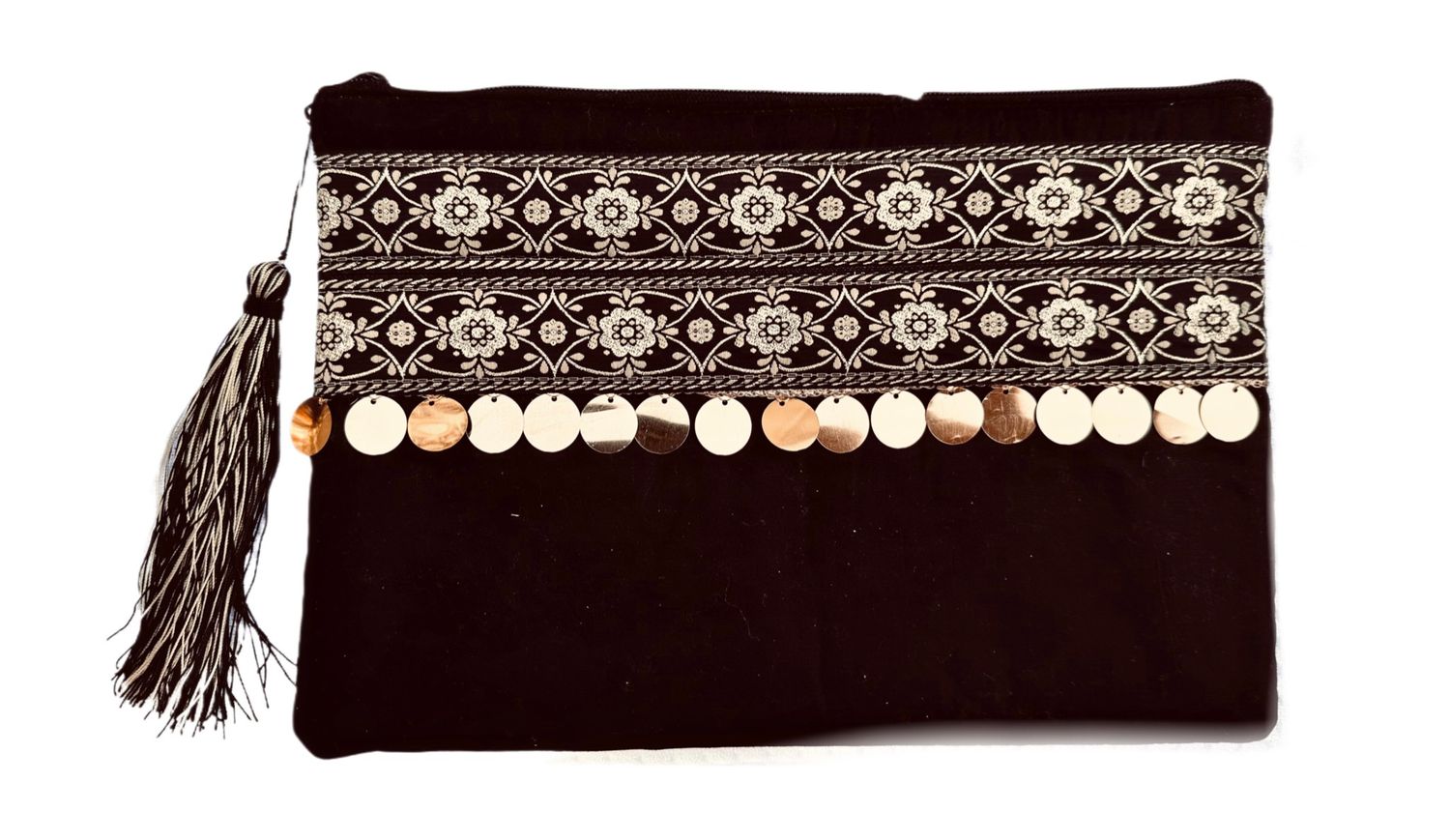 Gold Braided Clutch Bag / 20*30 cm / شنطة يد بجالون ذهبي
