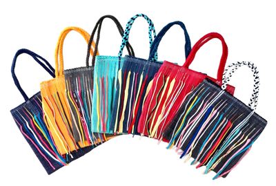 Woven Tote Bag ( Fringe ) / 40*45 cm / شنطة نسيج ( شراشيب )