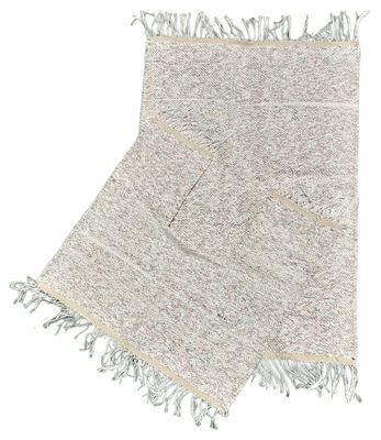  2 Pieces Bathroom Set ( Patterned ) / طقم حمام ٢ قطعة ( قماش منقوش ) / Rug 65*85 cm  دواسة + Toilet Seat Rug 55*65 cm دواسة تواليت