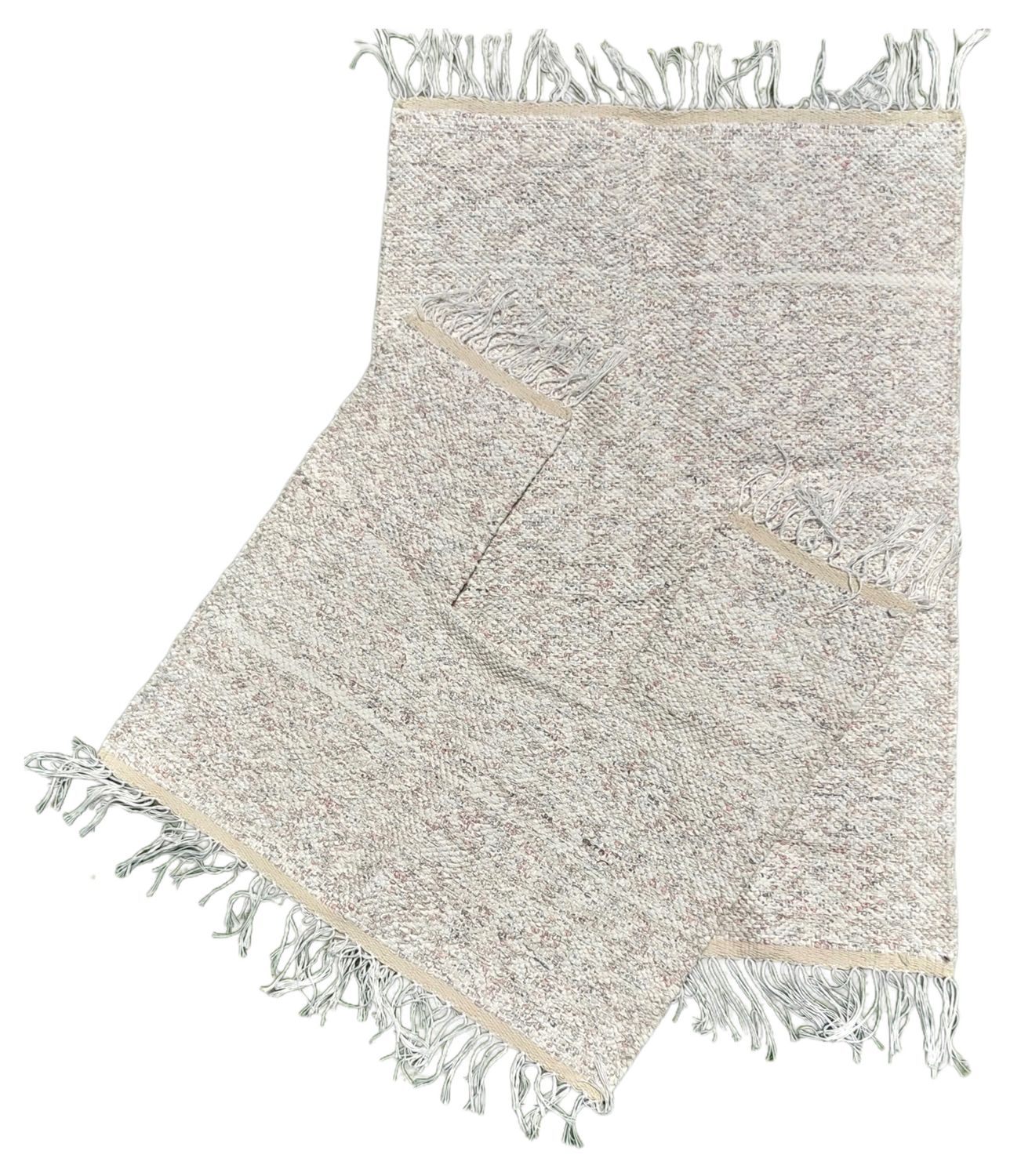  2 Pieces Bathroom Set ( Patterned ) / طقم حمام ٢ قطعة ( قماش منقوش ) / Rug 65*85 cm  دواسة + Toilet Seat Rug 55*65 cm دواسة تواليت
