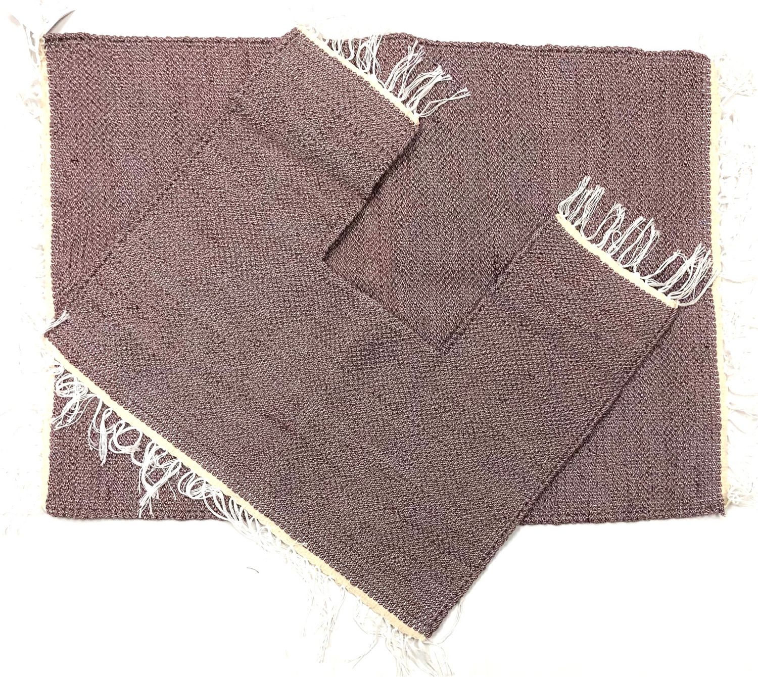  2 Pieces Bathroom Set ( Plain ) / طقم حمام ٢ قطعة ( لون سادة ) / Rug 65*85 cm  دواسة + Toilet Seat Rug 55*65 cm دواسة تواليت