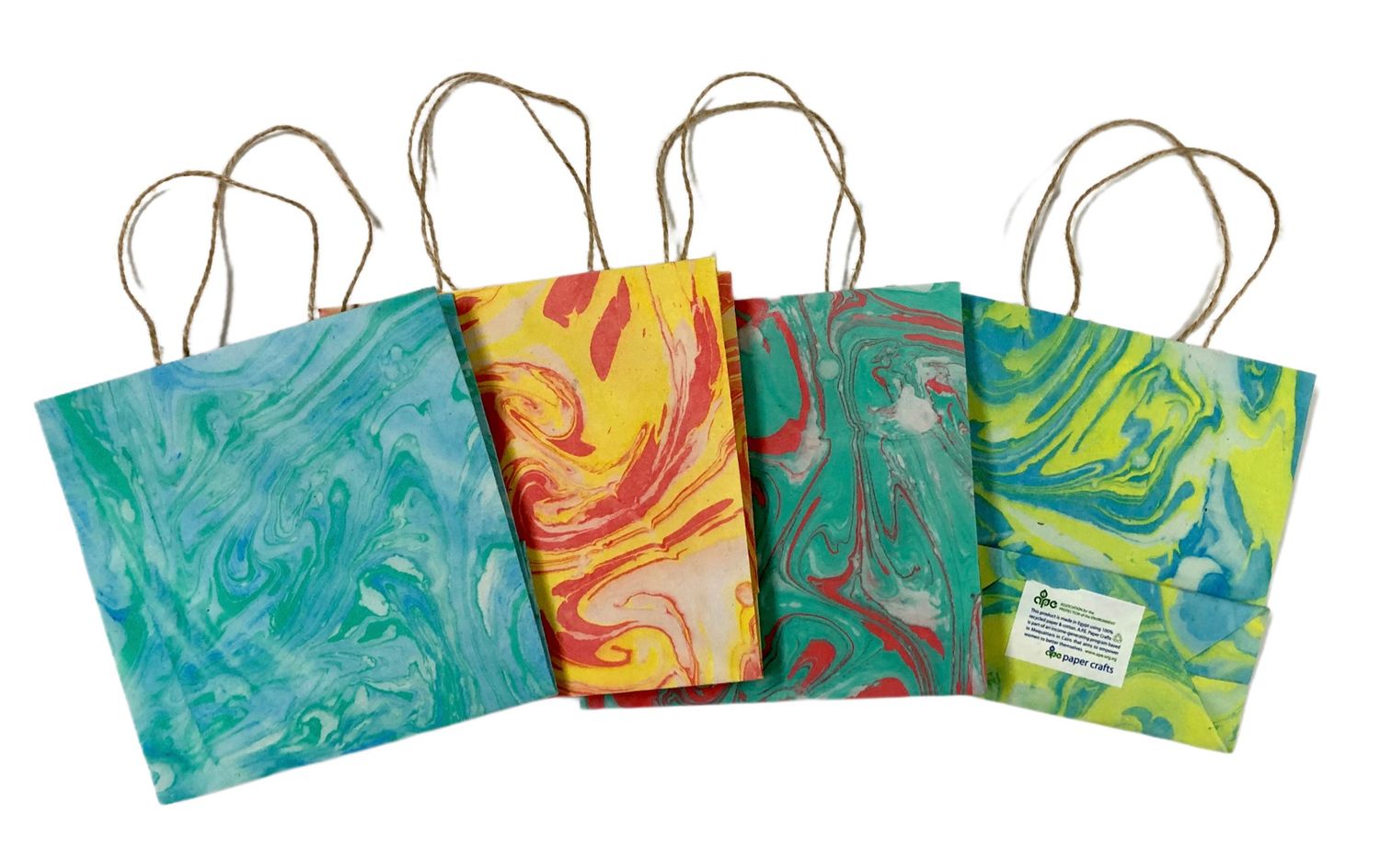 Marbleized gift bag - Medium / 16*16 cm / كيس هدايا ملون - متوسط
