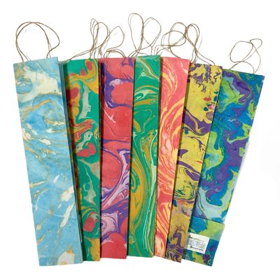 Marbleized bottle bag / 9*40 cm / كيس زجاجة ملون