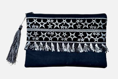 Silver Braided Clutch Bag / 20*30 cm / شنطة بدون يد بجالون فضي