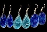 Droplet Shape Glass Earring / حلق زجاج شكل قطرة