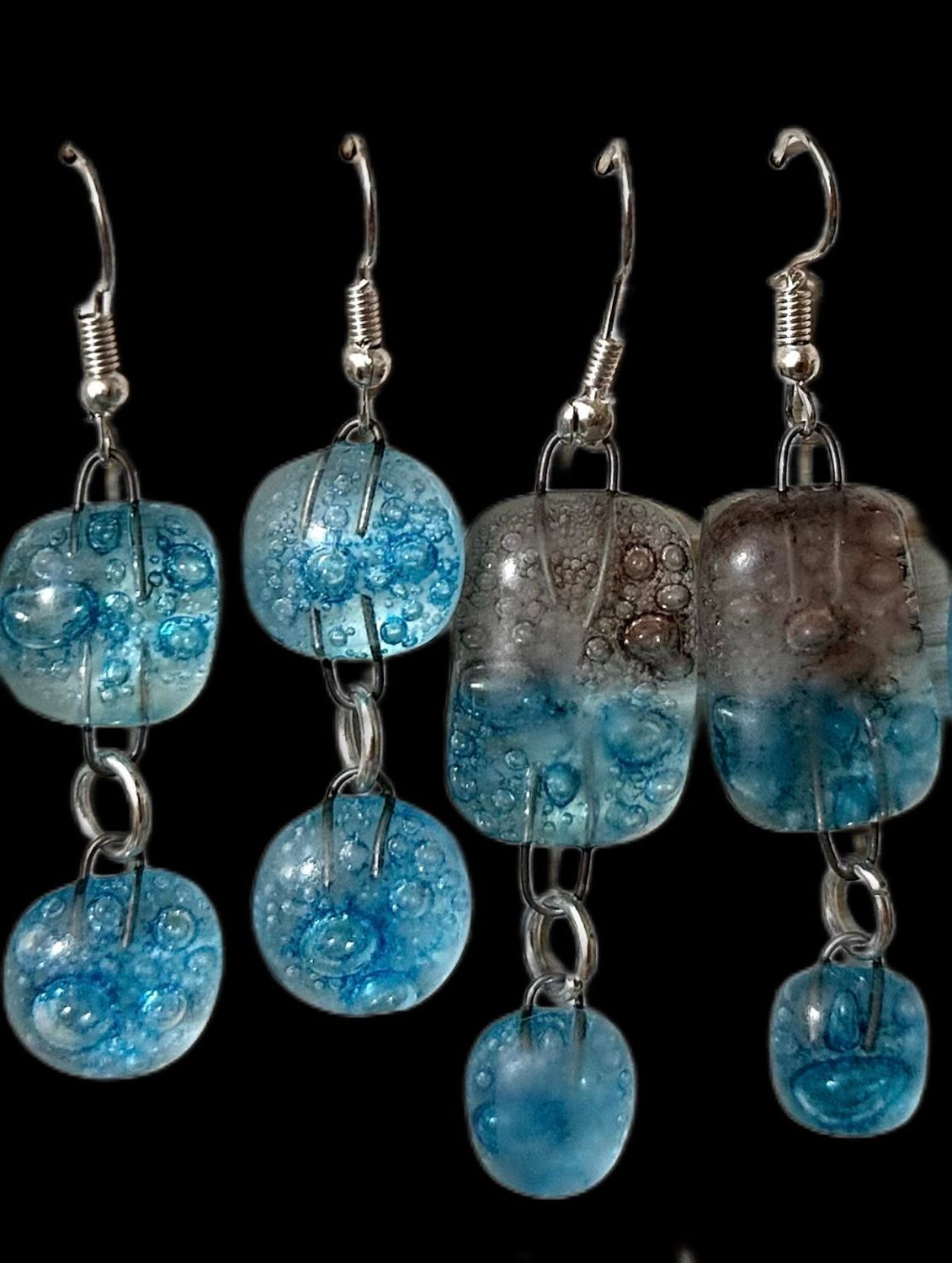 2 Pieces Glass Earring / حلق زجاج جزئين