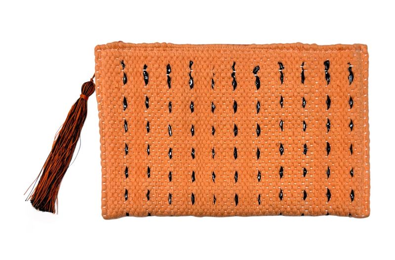Woven Clutch With Stitches ( Silver or Gold or VHS or Colored / 20*30 cm / شنطة نسيج بالغرزة ( فضي او ذهبي او ڤيديو او ملونة )