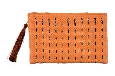 Woven Clutch With Stitches ( Silver or Gold or VHS or Colored / 20*30 cm / شنطة نسيج بالغرزة ( فضي او ذهبي او ڤيديو او ملونة )