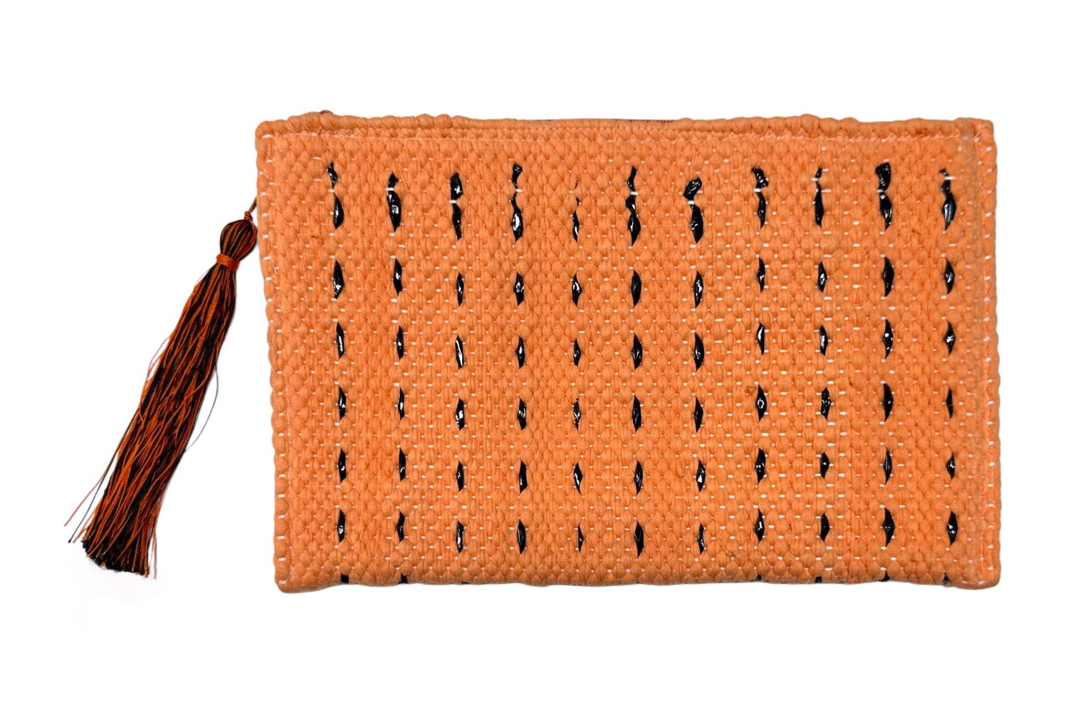 Woven Clutch With Stitches ( Silver or Gold or VHS or Colored / 20*30 cm / شنطة نسيج بالغرزة ( فضي او ذهبي او ڤيديو او ملونة )