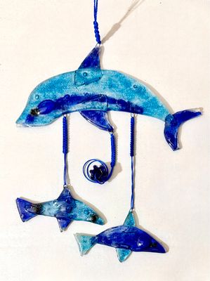Glass Fish Wall Hanging / 26*30 cm / عليقة حائط سمك زجاجي