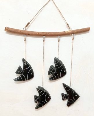 Glass Fish Wall Hanging / 25*50 cm / عليقة حائط سمك زجاجي