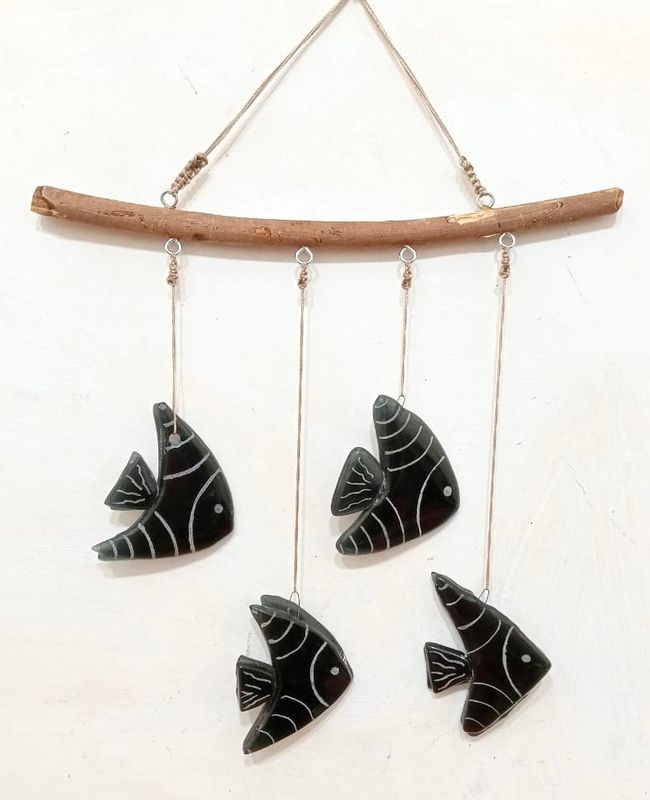 Glass Fish Wall Hanging / 25*50 cm / عليقة حائط سمك زجاجي