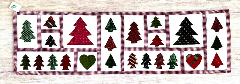 Ties Applique Table Runner / 50*170 cm / مفرش سفرة ابليك من الكراڤتات