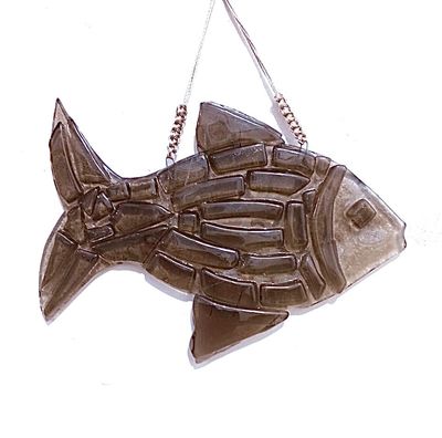 Brown Fish Wall Hanging / 20*27 cm / عليقة حائط سمكة بنية