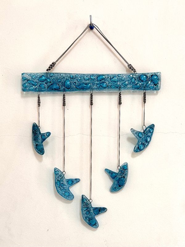 Glass Birds Wall Hanging / 20*35 cm / عليقة حائط طيور زجاجية