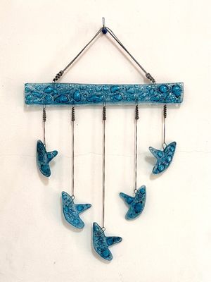 Glass Birds Wall Hanging / 20*35 cm / عليقة حائط طيور زجاجية