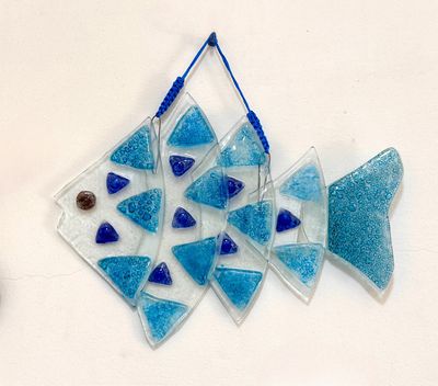 Mosaic Glass Fish / 23*30 cm / سمكة زجاج موزاييك