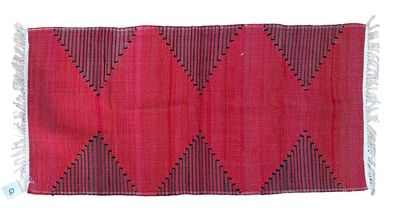 Diamonds &amp; Triangles Woven Rug / 80*160 cm / سجادة نسيج معينات و مثلثات