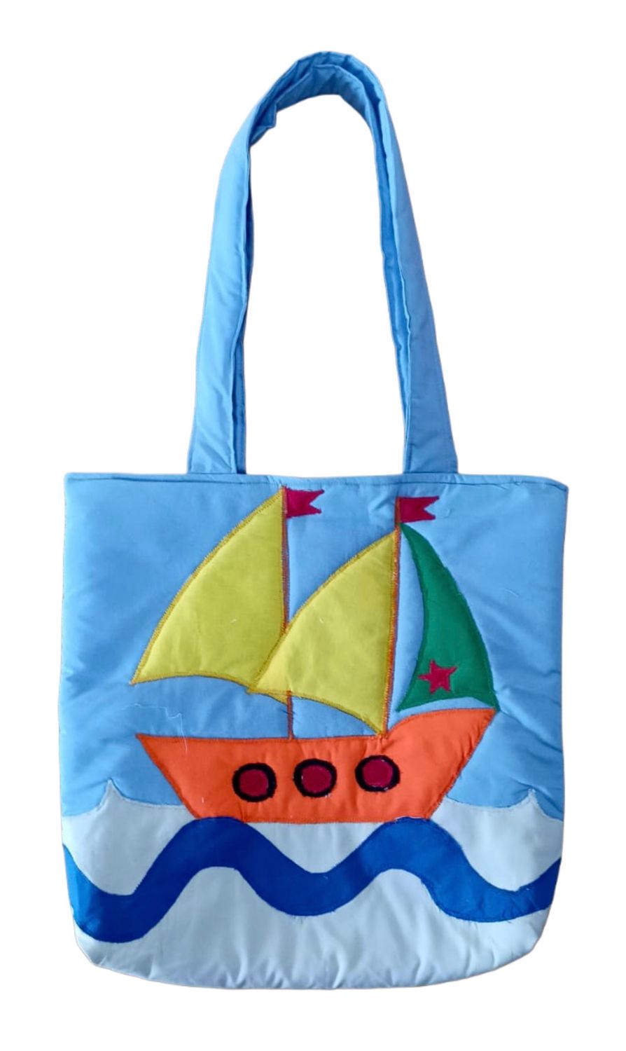 Colorful Boat Bag / 38*38 cm / شنطة بمركب ملونة