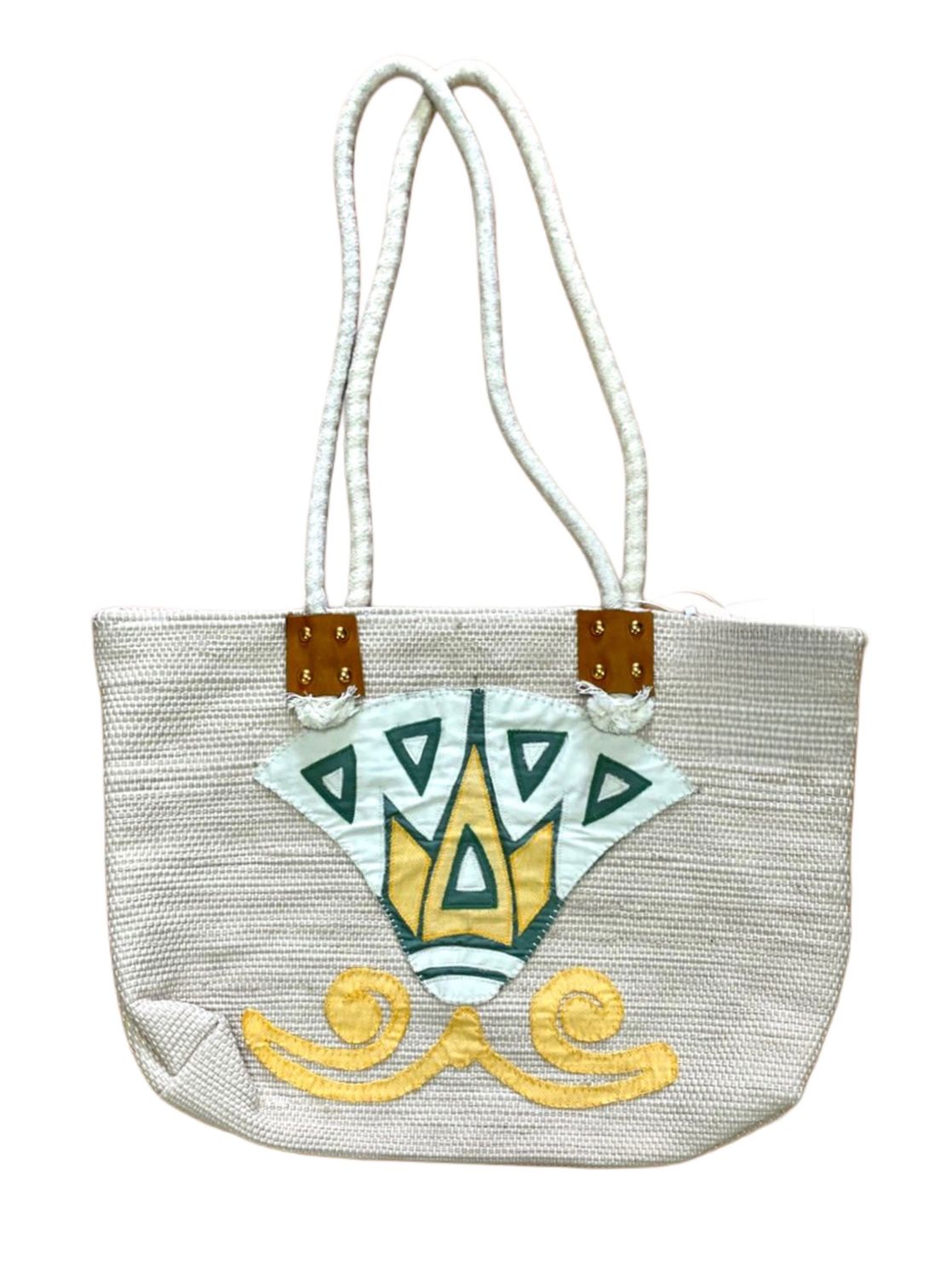 Applique Weaving Bag / 40*45 cm / شنطة نسيج بأبليك