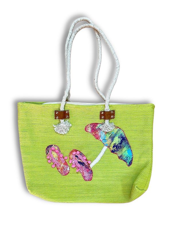 Applique Weaving Bag / 40*45 cm / شنطة نسيج بأبليك