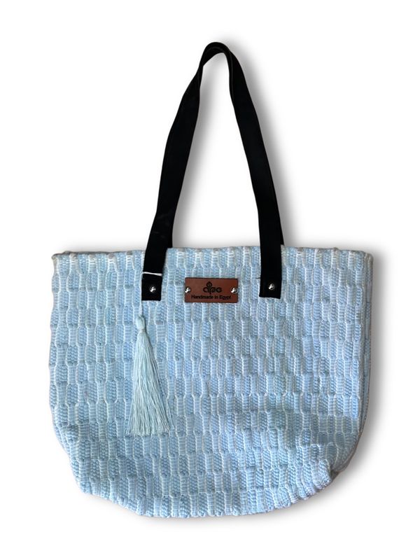Woven Bag ( Mushroom Weaves) / 35*45 cm /شنطة نسيج ( غرزة عش الغراب )