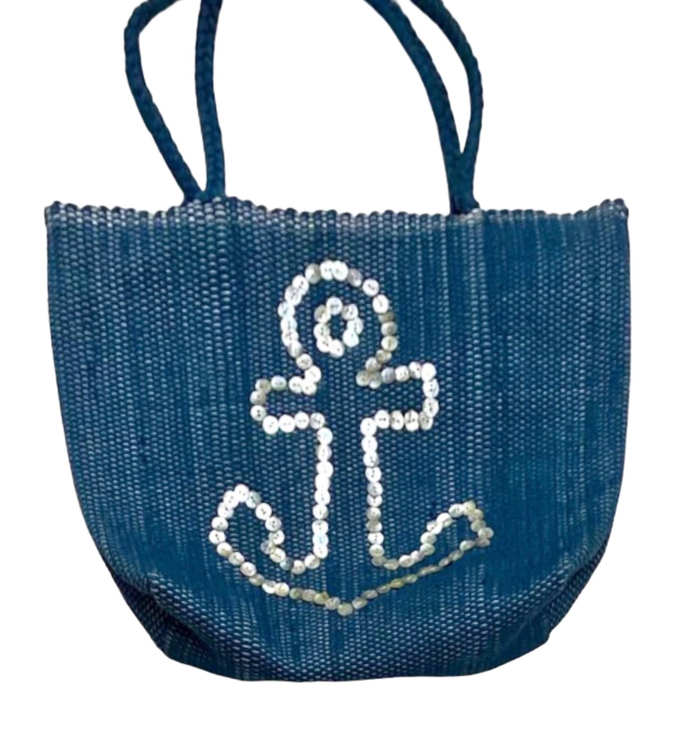 Woven Bag With Sequins / 40*45 cm / شنطة نسيج بترتر