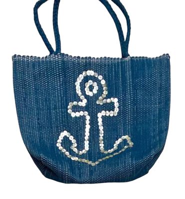 Woven Bag With Sequins / 40*45 cm / شنطة نسيج بترتر