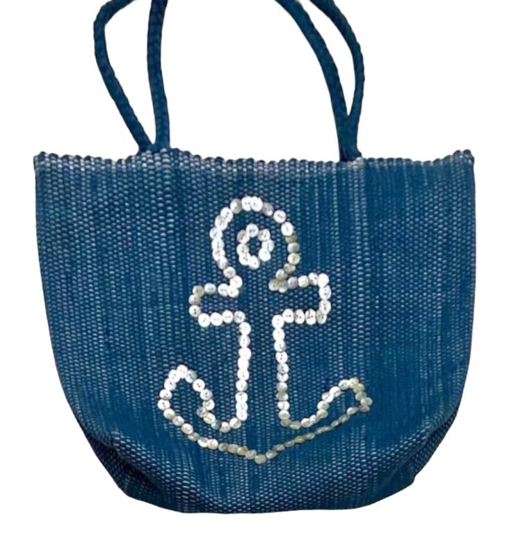 Woven Bag With Sequins / 40*45 cm / شنطة نسيج بترتر