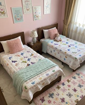 Patchwork &amp; Applique Quilt / 185*245 cm / مفرش باتشورك و أبليك