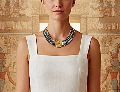 Neck Necklace Magazines Paper Beads With Nespresso / عقد من الخرز الورقي ( المجلات ) مع نسبرسو