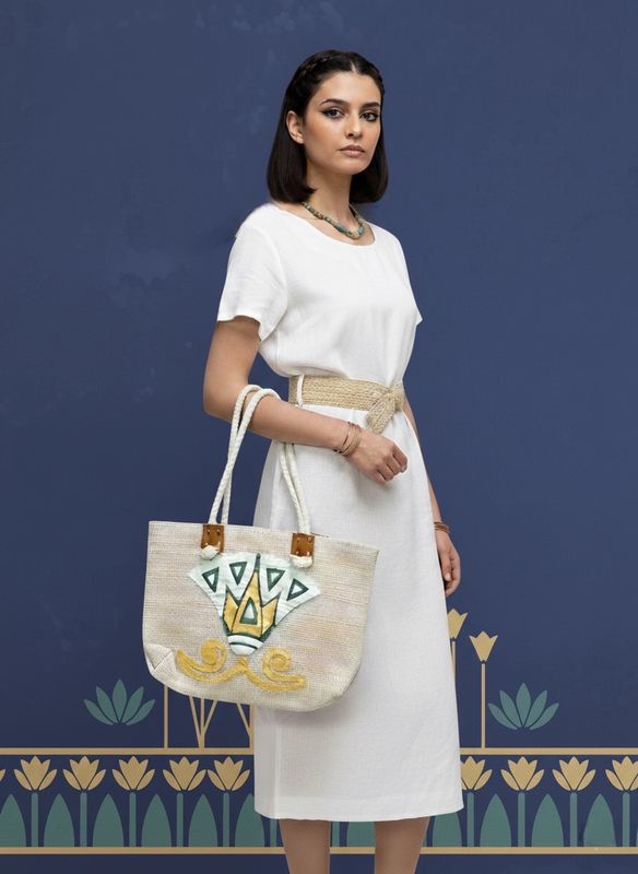 Applique Weaving Bag / 40*45 cm / شنطة نسيج بأبليك