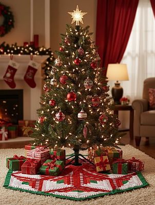 Patchwork Tree Skirt / 120 cm / قاعدة شجرة باتشورك