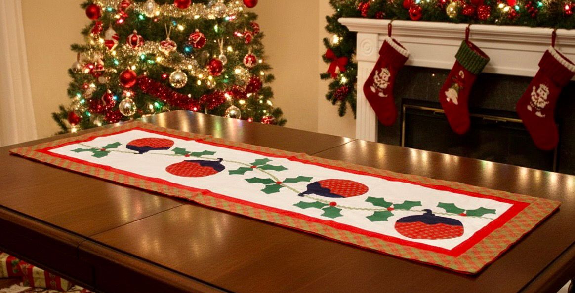 Applique Table Runner / 40*140 cm / مفرش سفرة ابليك
