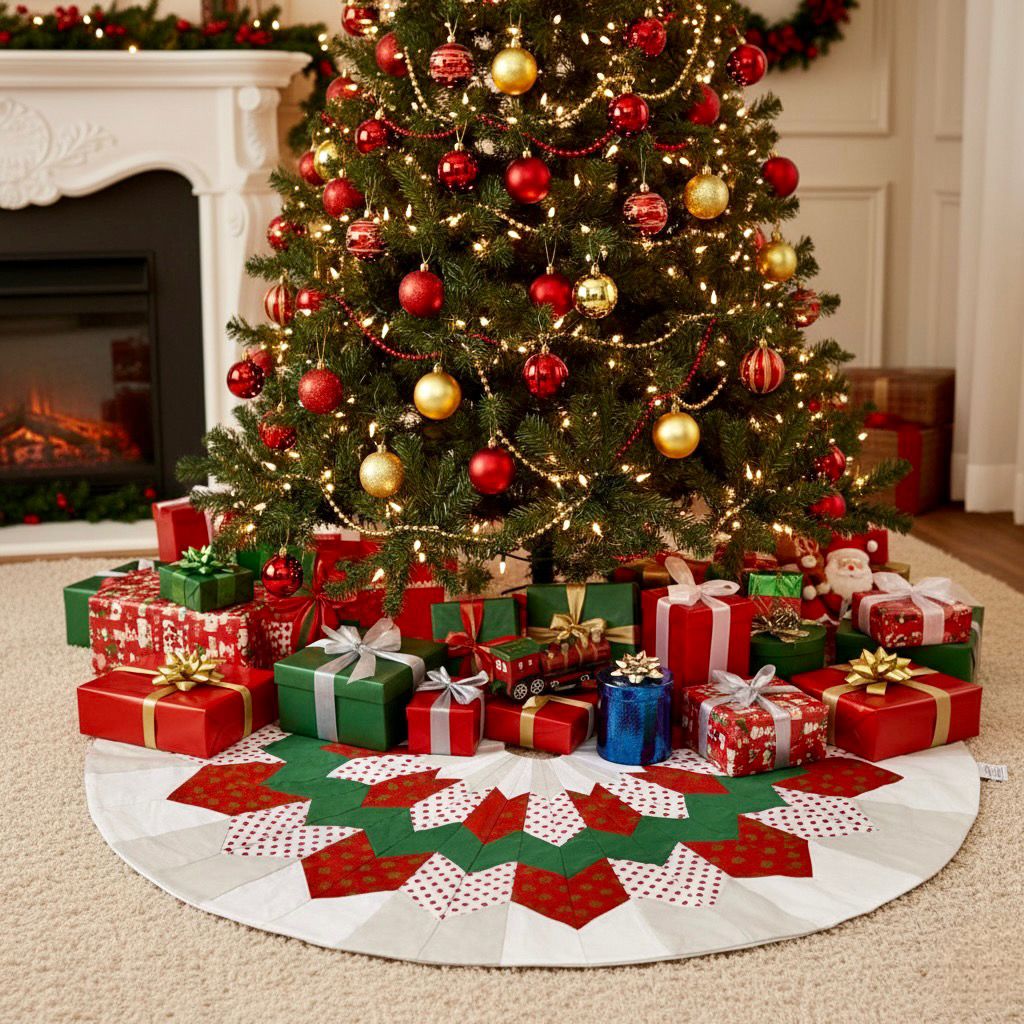 Patchwork Tree Skirt / 120 cm / قاعدة شجرة باتشورك