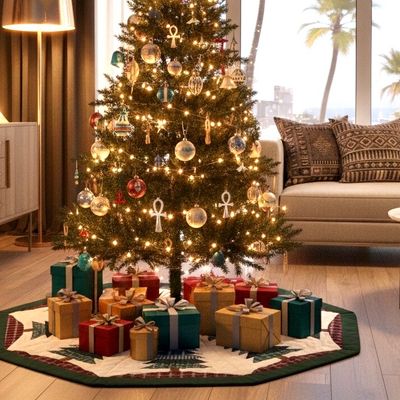 Patchwork Tree Skirt / 110 cm / قاعدة شجرة باتشورك