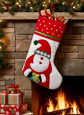 Santa Christmas Stocking / 20*40 cm / جورب كريسماس سانتا