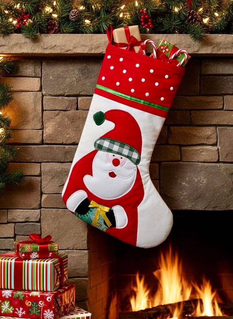 Santa Christmas Stocking / 20*40 cm / جورب كريسماس سانتا