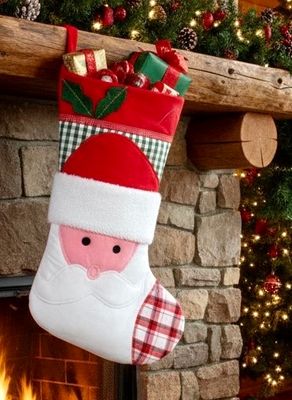 Simple Santa Stocking / 20 *40 cm / جورب سانتا بسيط
