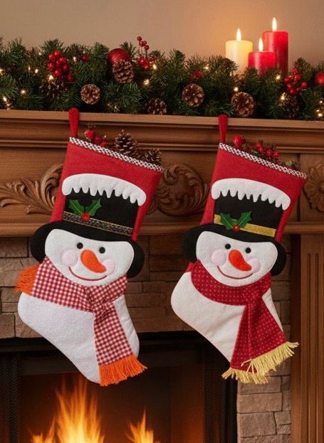 Snowman Stocking / 25*45 cm / جورب رجل الثلج