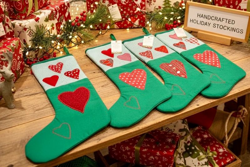 Applique Medium Stocking/ 15*40 cm / جورب متوسط ابليك