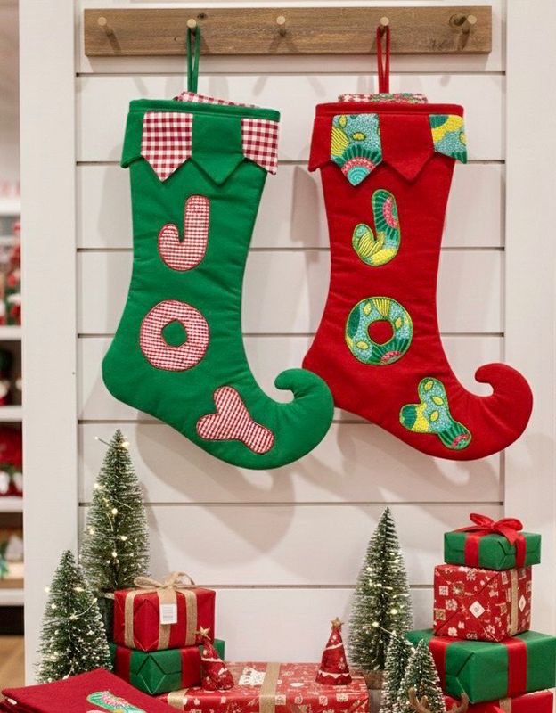 Patchwork Medium Clowny Stocking / 25*30 cm / جورب مهرج باتشورك متوسط