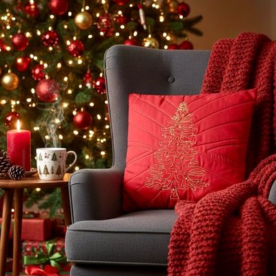 Cushion Cover With Serma Thread / 45*45 cm / كيس خددية بخيط السيرما