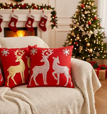 Applique Cushion Cover / 45*45 cm / كيس خددية ابليك 