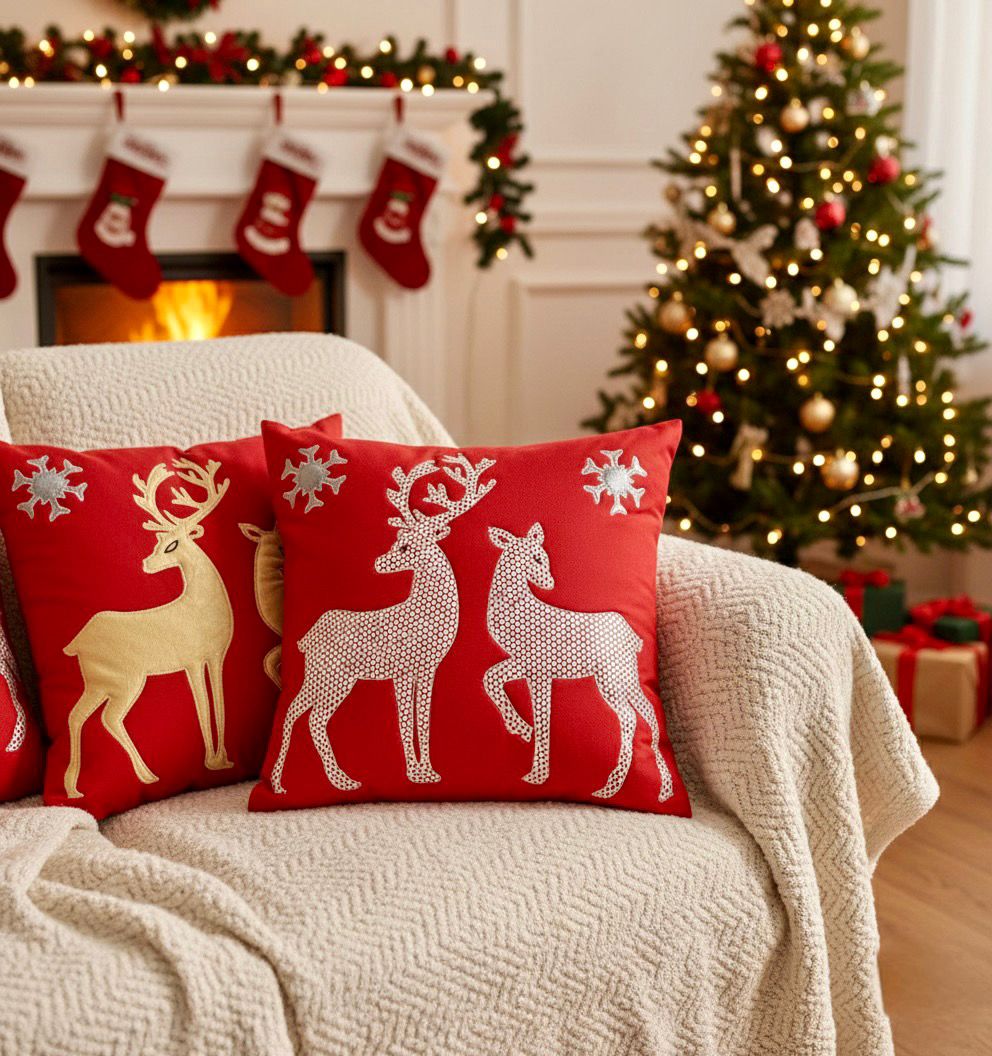 Applique Cushion Cover / 45*45 cm / كيس خددية ابليك 